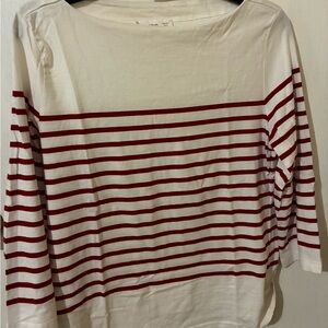 Striped Red and White Women's Top